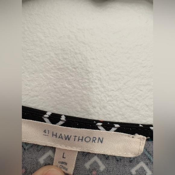 41 Hawthorn Black and White Geometric Midi Dress - Picture 5 of 6